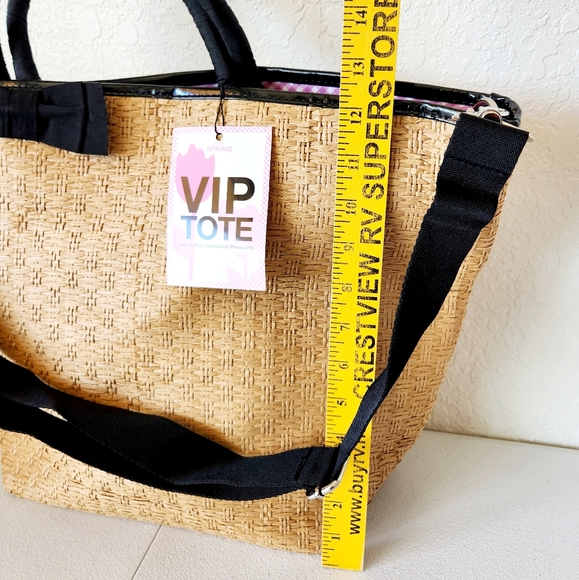 BBW Straw Beach Tote Crossbody - Picture 8 of 13